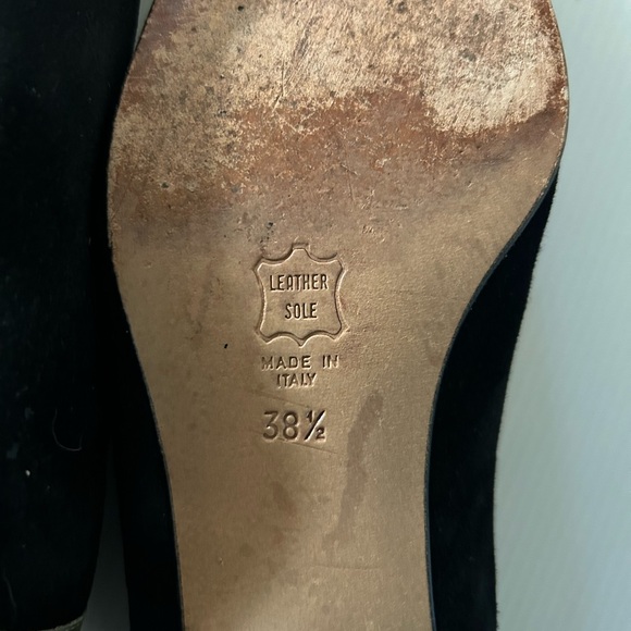 Vintage GALO Couture Red & Black Suede Shoes Made In Italy - Picture 7 of 9